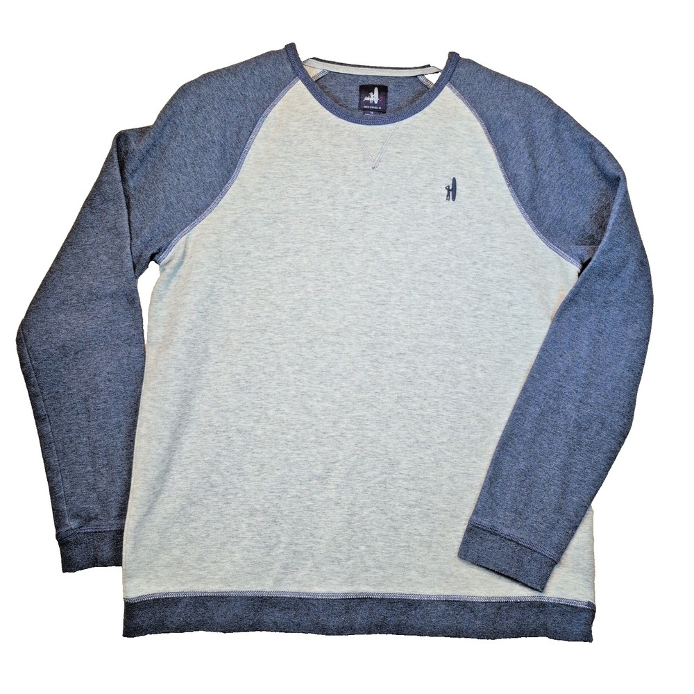 Johnnie-o boys 16 two tone Blue 7 Gray Pullover Knit Shirt Raglan Sleeve School